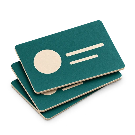 Illustration of printed business cards